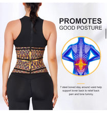 Load image into Gallery viewer, African Flower Printing 100% Latex Double Belt Body Shaper.