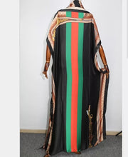 Load image into Gallery viewer, African silk printed dress long dress
