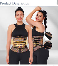 Load image into Gallery viewer, African Flower Printing 100% Latex Double Belt Body Shaper.
