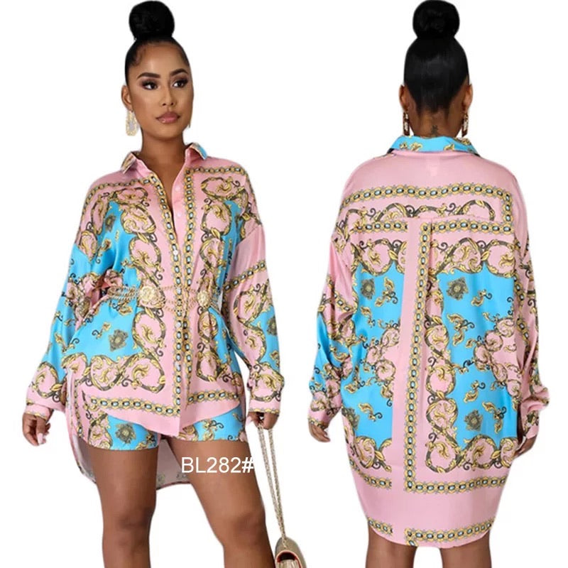 New Long Sleeve Blouses Fashion two piece shirt pants