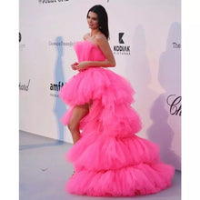 Load image into Gallery viewer, Lebahboutique Hot Pink High Tiered Tulle Evening  Dress
