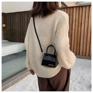 Lebah Mini Small Square Bags for Women Hand Designer Luxury Brand PU Leather Shoulder Bag Work Office Lady Tote 2020 Purse