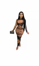 Load image into Gallery viewer, Women Sexy Long Sleeve  See-Through 100 Dollar Bill Killer curves Dress S-XL
