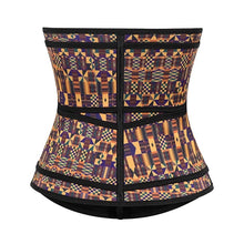 Load image into Gallery viewer, African Flower Printing 100% Latex Double Belt Body Shaper.
