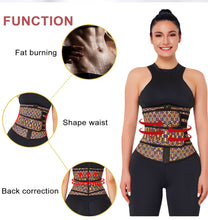 Load image into Gallery viewer, African Flower Printing 100% Latex Double Belt Body Shaper.
