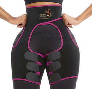 Waist and Thigh Trainer Butt Lifter Neoprene Hip Raise Thigh Slimmer Sweat  Trimmer Plus Size Women and Men Workout 